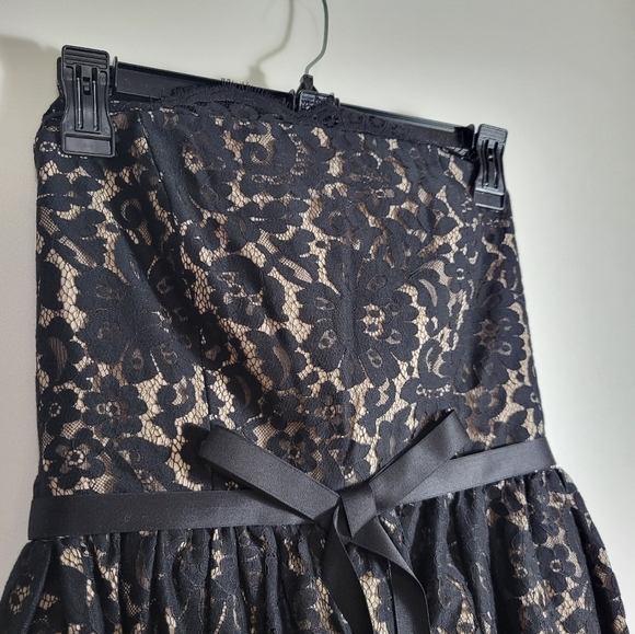 Neiman Marcus black over cream mini dress  women's 4   #2370 - Picture 4 of 10